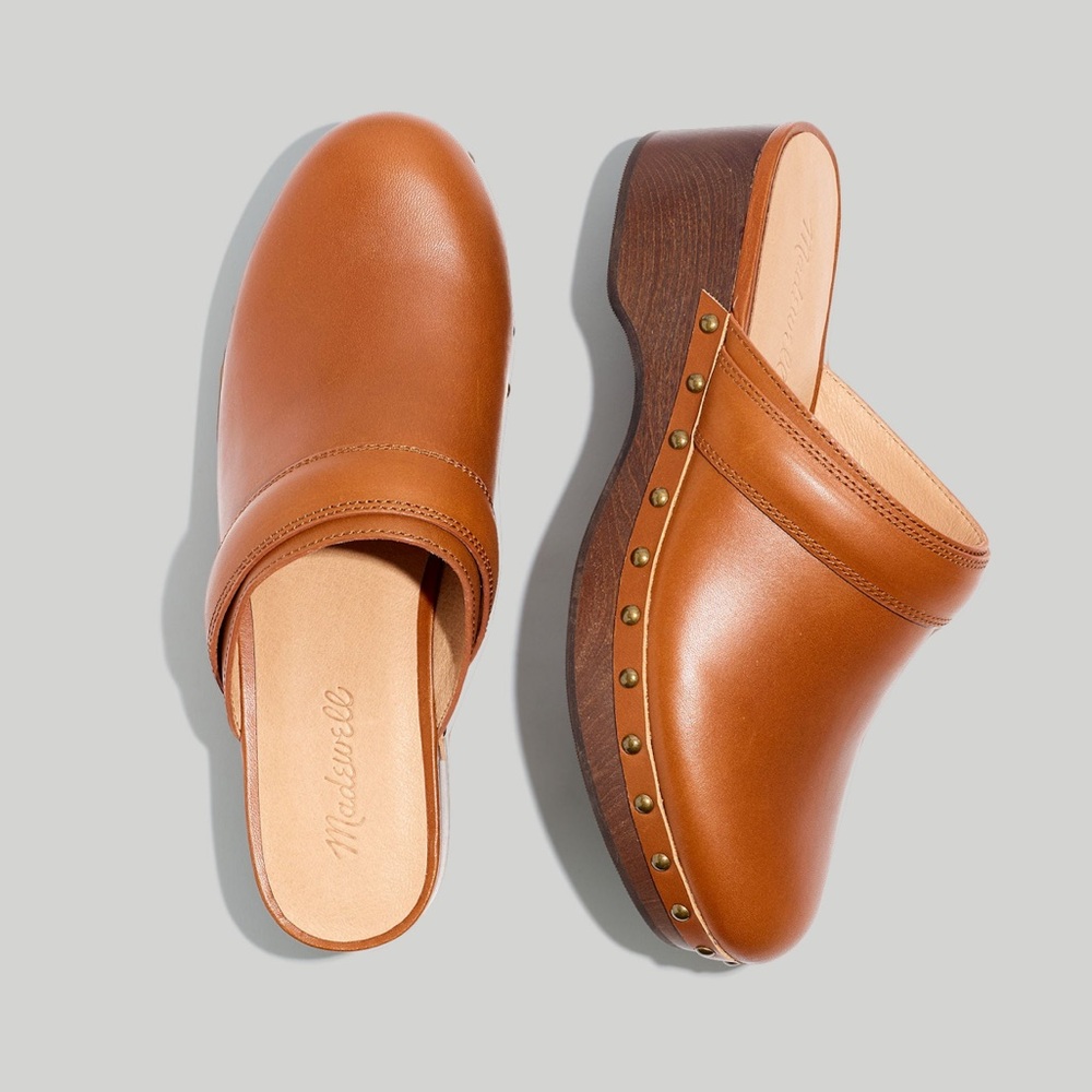 Madewell Cecily Clog in Oiled Leather